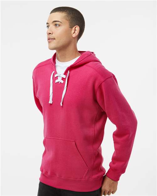 J. America Sport Lace Hooded Sweatshirt 8830 Wildberry
