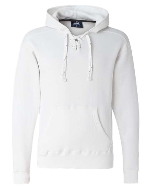 J. America Sport Lace Hooded Sweatshirt 8830 White