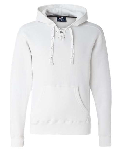 J. America Sport Lace Hooded Sweatshirt 8830 White