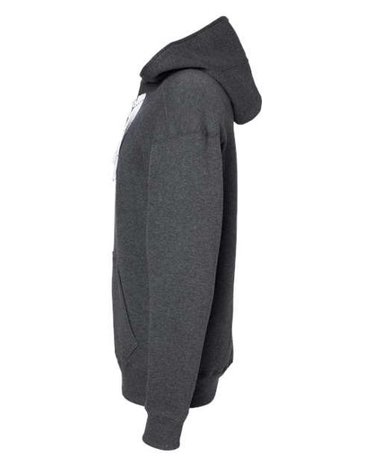 J. America Sport Lace Hooded Sweatshirt 8830 Charcoal Heather