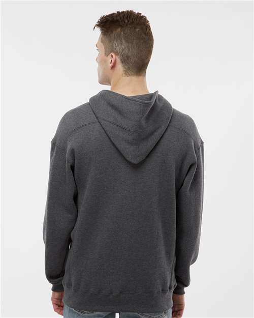 J. America Sport Lace Hooded Sweatshirt 8830 Charcoal Heather