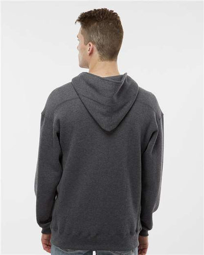 J. America Sport Lace Hooded Sweatshirt 8830 Charcoal Heather
