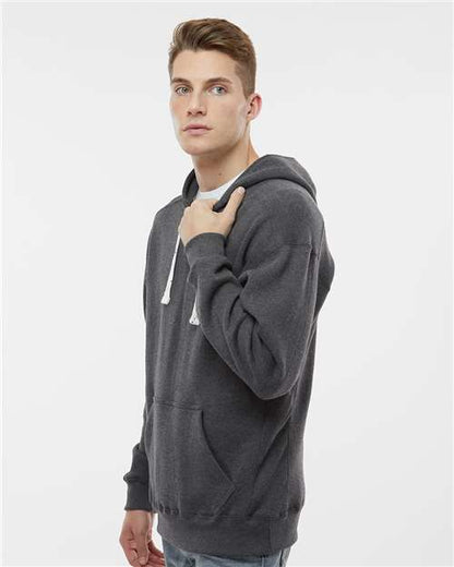 J. America Sport Lace Hooded Sweatshirt 8830 Charcoal Heather
