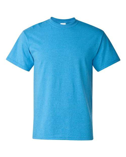 Gildan Women’s 1X1 Baby Rib Raglan Three-Quarter Sleeve Tee 2000 Heather Sapphire Custom Embroidered Business Logo