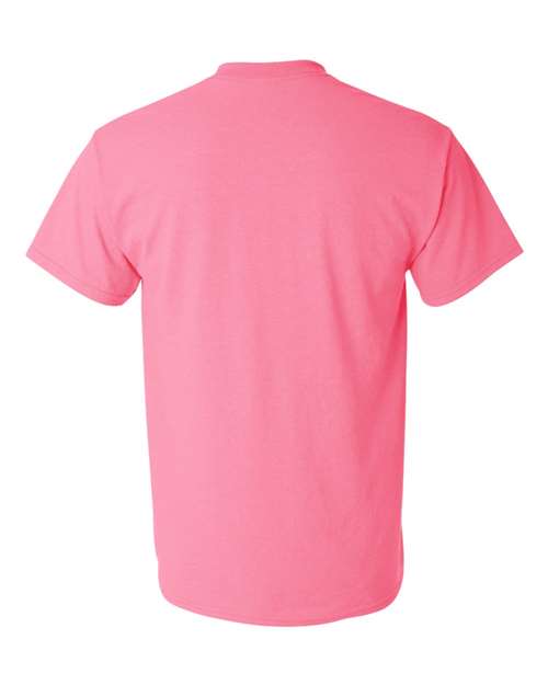 Gildan Women’s 1X1 Baby Rib Raglan Three-Quarter Sleeve Tee 2000 Safety Pink Custom Embroidered Business Logo