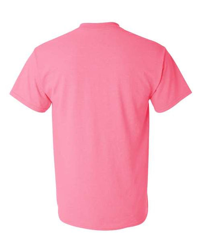 Gildan Women’s 1X1 Baby Rib Raglan Three-Quarter Sleeve Tee 2000 Safety Pink Custom Embroidered Business Logo