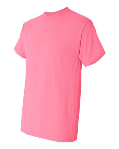 Gildan Women’s 1X1 Baby Rib Raglan Three-Quarter Sleeve Tee 2000 Safety Pink Custom Embroidered Business Logo