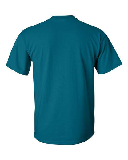 Gildan Women’s 1X1 Baby Rib Raglan Three-Quarter Sleeve Tee 2000 Galapagos Blue Custom Embroidered Business Logo