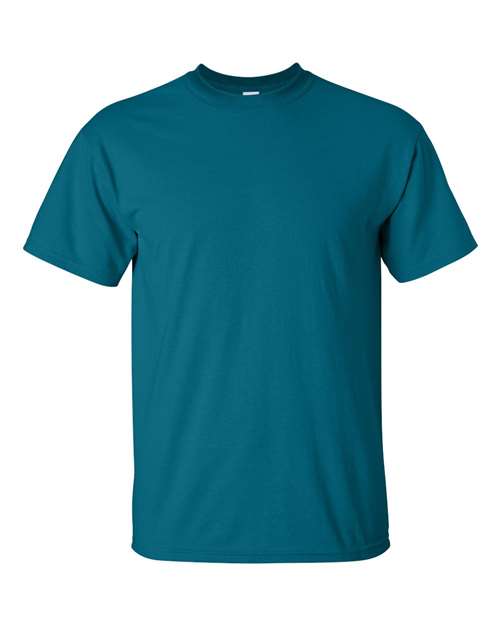 Gildan Women’s 1X1 Baby Rib Raglan Three-Quarter Sleeve Tee 2000 Galapagos Blue Custom Embroidered Business Logo