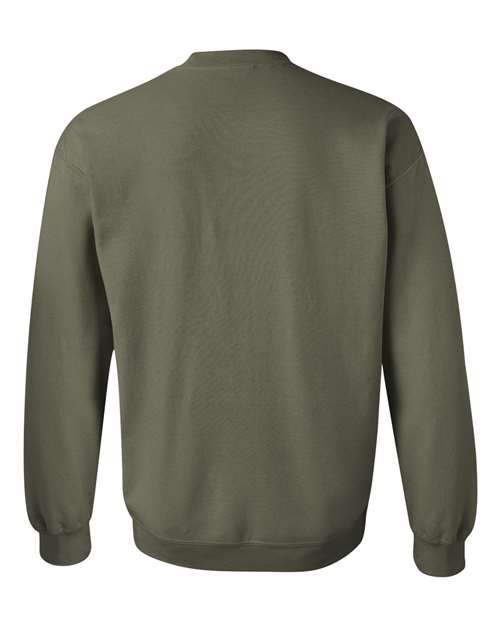 Gildan Heavy Blend™ Crewneck Sweatshirt 18000 Military Green Custom Embroidered Business Logo