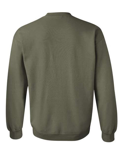 Gildan Heavy Blend™ Crewneck Sweatshirt 18000 Military Green Custom Embroidered Business Logo
