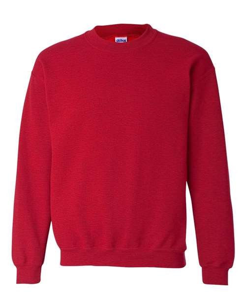 Gildan Heavy Blend™ Crewneck Sweatshirt 18000 Antique Cherry Red Custom Embroidered Business Logo