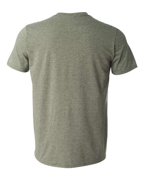 Gildan Softstyle® T-Shirt 64000 Heather Military Green Custom Embroidered Business Logo