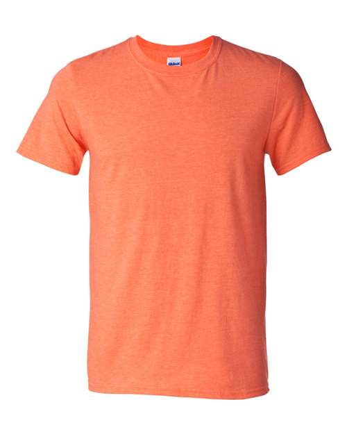 Gildan Softstyle® T-Shirt 64000 Heather Orange Custom Embroidered Business Logo