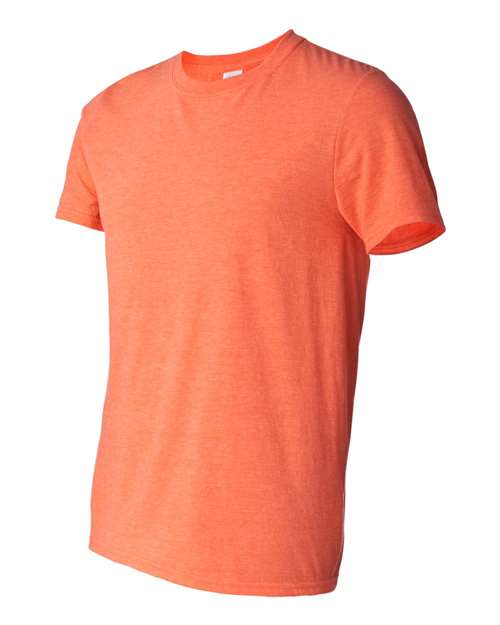 Gildan Softstyle® T-Shirt 64000 Heather Orange Custom Embroidered Business Logo