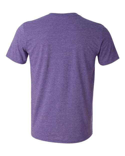 Gildan Softstyle® T-Shirt 64000 Heather Purple Custom Embroidered Business Logo