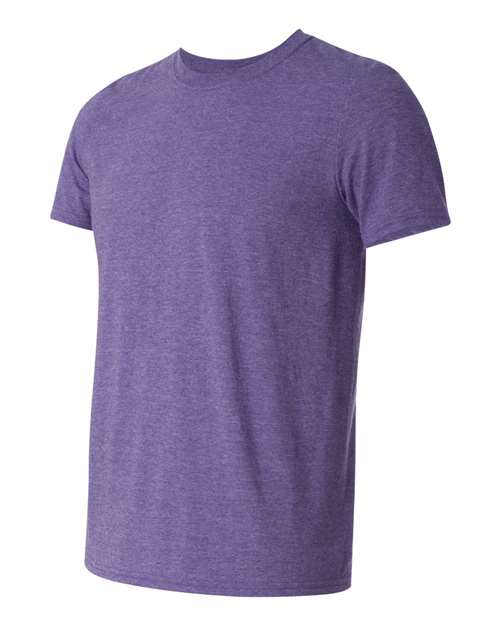 Gildan Softstyle® T-Shirt 64000 Heather Purple Custom Embroidered Business Logo