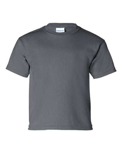 Gildan Ultra Cotton® Youth T-Shirt 2000B Charcoal Custom Embroidered Business Logo