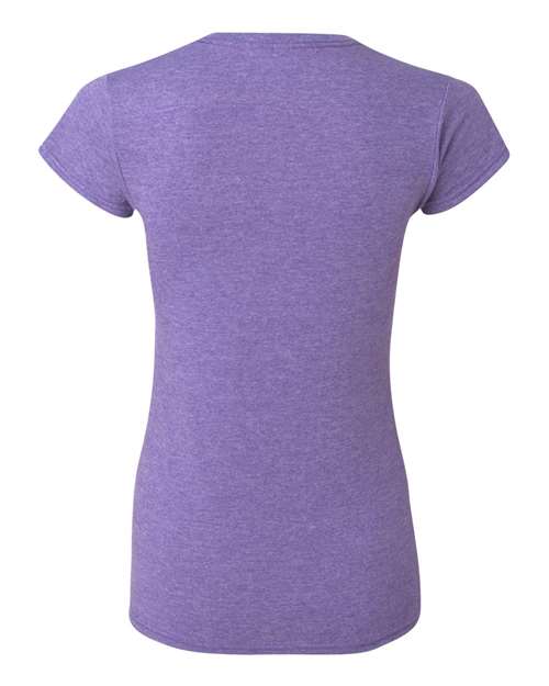 Gildan Softstyle® Women’s T-Shirt 64000L Heather Purple Custom Embroidered Business Logo