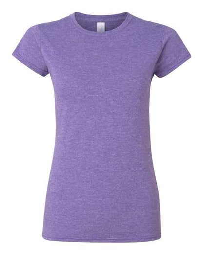 Gildan Softstyle® Women’s T-Shirt 64000L Heather Purple Custom Embroidered Business Logo