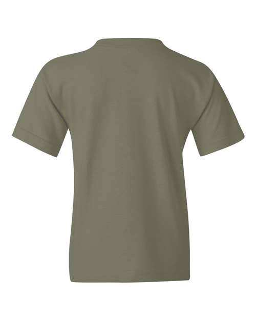 Gildan Heavy Cotton™ Youth T-Shirt 5000B Maroon Custom Embroidered Business Logo