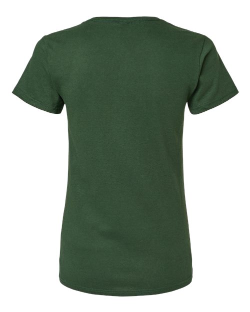 Gildan Heavy Cotton™ Women’s T-Shirt 5000L Forest Green Custom Embroidered Business Logo