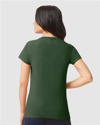 Gildan Heavy Cotton™ Women’s T-Shirt 5000L Forest Green Custom Embroidered Business Logo