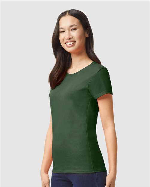 Gildan Heavy Cotton™ Women’s T-Shirt 5000L Forest Green Custom Embroidered Business Logo