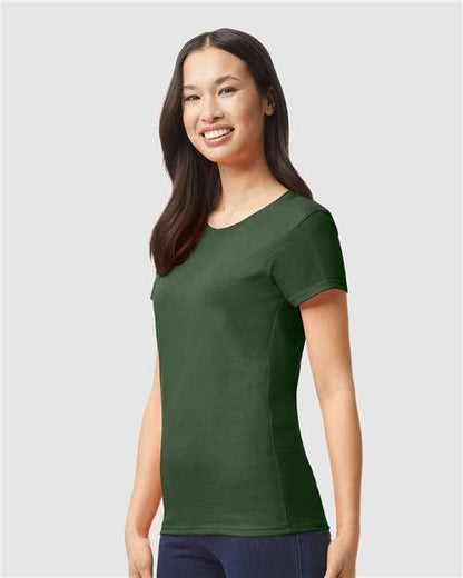 Gildan Heavy Cotton™ Women’s T-Shirt 5000L Forest Green Custom Embroidered Business Logo