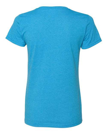 Gildan Heavy Cotton™ Women’s T-Shirt 5000L Heather Sapphire Custom Embroidered Business Logo