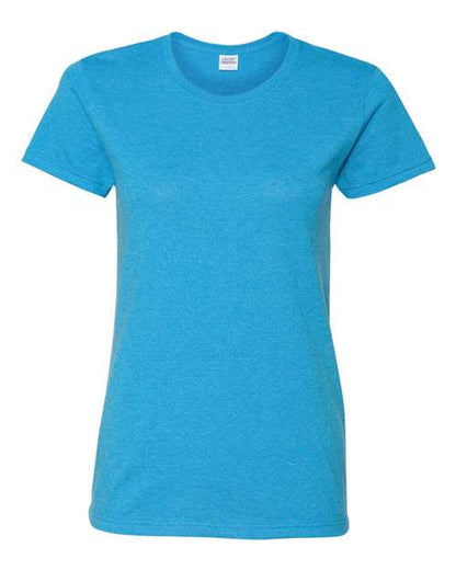 Gildan Heavy Cotton™ Women’s T-Shirt 5000L Heather Sapphire Custom Embroidered Business Logo