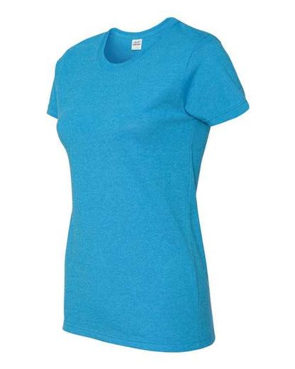 Gildan Heavy Cotton™ Women’s T-Shirt 5000L Heather Sapphire Custom Embroidered Business Logo