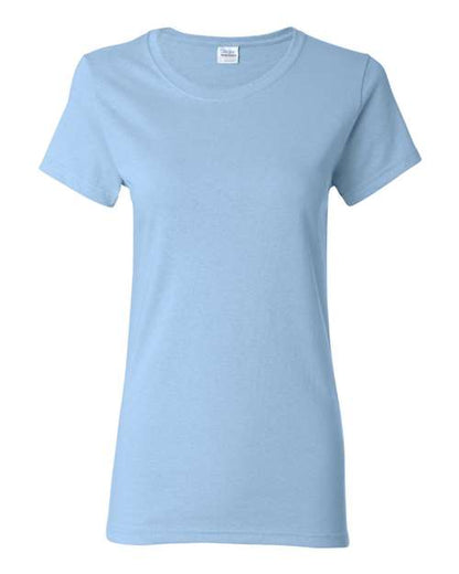 Gildan Heavy Cotton™ Women’s T-Shirt 5000L Light Blue Custom Embroidered Business Logo