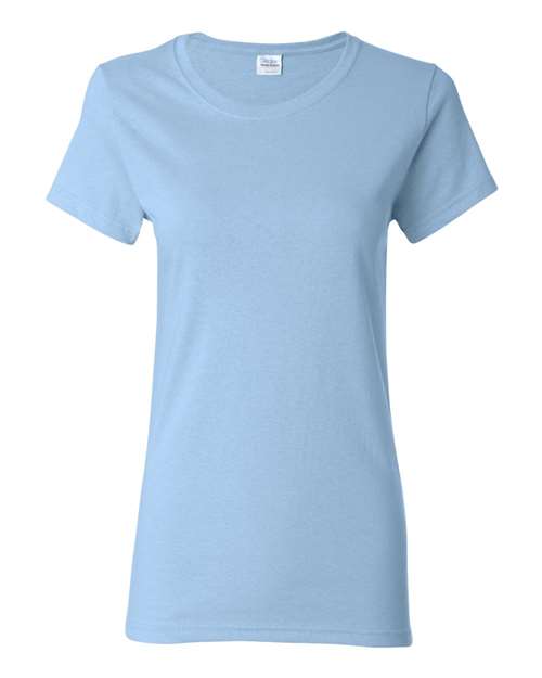 Gildan Heavy Cotton™ Women’s T-Shirt 5000L Light Blue Custom Embroidered Business Logo