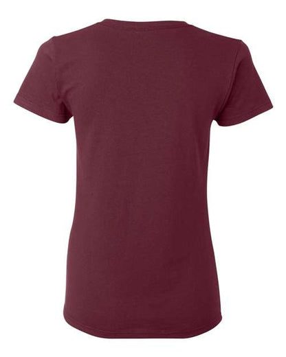 Gildan Heavy Cotton™ Women’s T-Shirt 5000L Maroon Custom Embroidered Business Logo