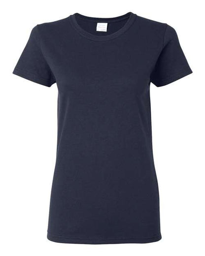 Gildan Heavy Cotton™ Women’s T-Shirt 5000L Navy Custom Embroidered Business Logo