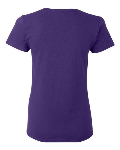 Gildan Heavy Cotton™ Women’s T-Shirt 5000L Purple Custom Embroidered Business Logo