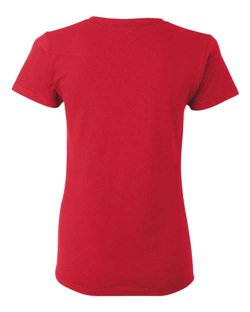 Gildan Heavy Cotton™ Women’s T-Shirt 5000L Red Custom Embroidered Business Logo