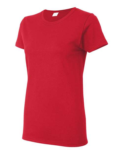 Gildan Heavy Cotton™ Women’s T-Shirt 5000L Purple Custom Embroidered Business Logo