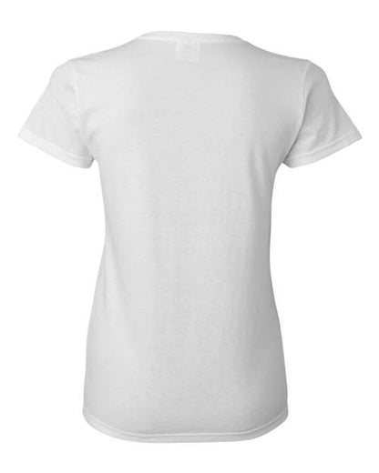 Gildan Heavy Cotton™ Women’s T-Shirt 5000L White Custom Embroidered Business Logo
