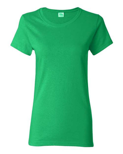 Gildan Heavy Cotton™ Women’s T-Shirt 5000L Irish Green Custom Embroidered Business Logo