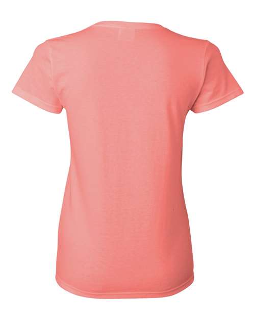 Gildan Heavy Cotton™ Women’s T-Shirt 5000L Coral Silk Custom Embroidered Business Logo