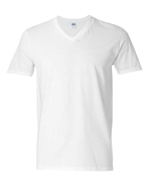 Gildan Softstyle® V-Neck T-Shirt 64V00 Custom Embroidered Business Logo