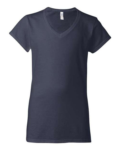 Gildan Softstyle® Women’s V-Neck T-Shirt 64V00L Custom Embroidered Business Logo