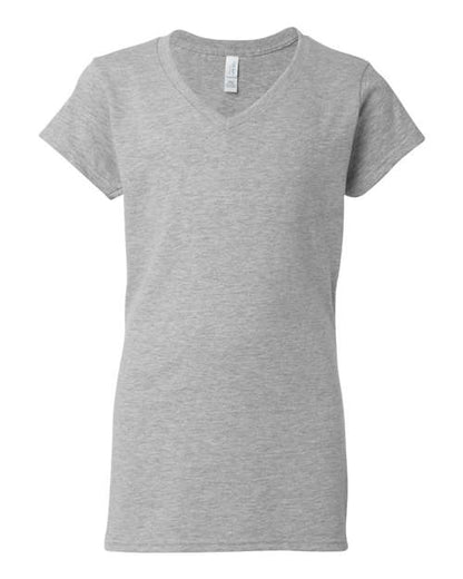 Gildan Softstyle® Women’s V-Neck T-Shirt 64V00L Custom Embroidered Business Logo