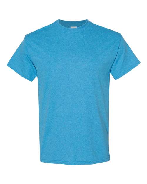 Gildan USA-Made Fine Jersey T-Shirt 5000 Heather Sapphire Custom Embroidered Business Logo