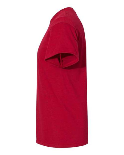 Gildan USA-Made Fine Jersey T-Shirt 5000 Antique Cherry Red Custom Embroidered Business Logo