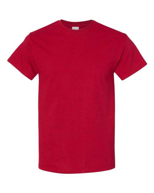 Gildan USA-Made Fine Jersey T-Shirt 5000 Antique Cherry Red Custom Embroidered Business Logo