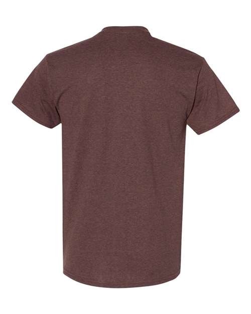 Gildan USA-Made Fine Jersey T-Shirt 5000 Russet Custom Embroidered Business Logo