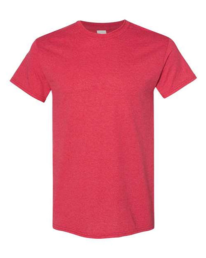 Gildan USA-Made Fine Jersey T-Shirt 5000 Heather Red Custom Embroidered Business Logo